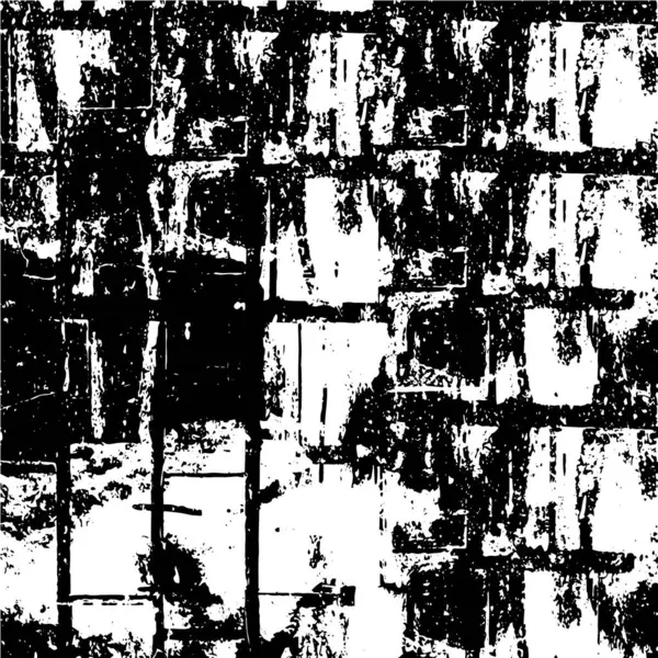 Grunge Overlay Ebene Abstrakter Schwarz Weißer Vektorhintergrund Monochrome Vintage Oberfläche — Stockvektor