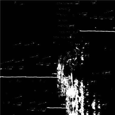 Grunge üst üste biniyor. Soyut siyah-beyaz vektör arkaplanı. Çatlak, leke ve noktalarda kirli desenli tek renkli klasik yüzey. Karanlık korku tarzında eski bir duvar.