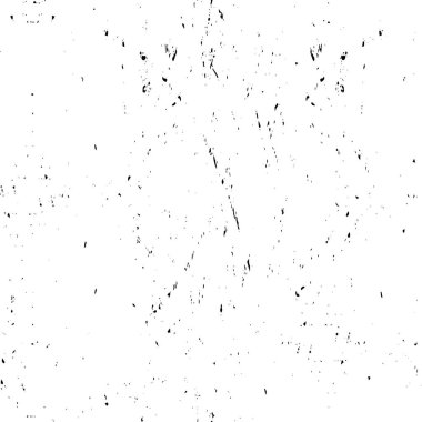 Grunge üst üste biniyor. Soyut siyah-beyaz vektör arkaplanı. Çatlak, leke ve noktalarda kirli desenli tek renkli klasik yüzey. Karanlık korku tarzında eski bir duvar.