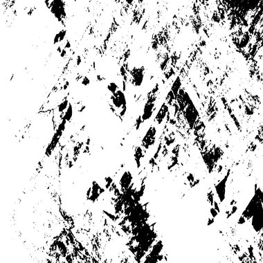 Mürekkep Yazdırma Sıkıntısı Arkaplanı. Grunge Doku. Soyut Siyah-Beyaz çizimi. Vektör.