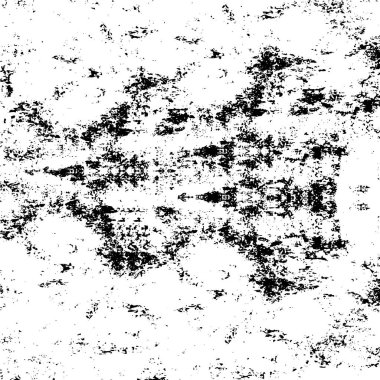 Mürekkep Yazdırma Sıkıntısı Arkaplanı. Grunge Doku. Soyut Siyah-Beyaz çizimi. Vektör.