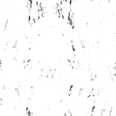 Mürekkep Yazdırma Sıkıntısı Arkaplanı. Grunge Doku. Soyut Siyah-Beyaz çizimi. Vektör.