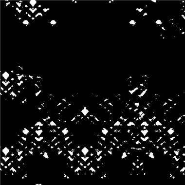 Mürekkep Yazdırma Sıkıntısı Arkaplanı. Grunge Doku. Soyut Siyah-Beyaz çizimi. Vektör.