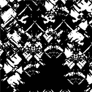 Siyah-beyaz soyut doku vektörü koyu noktalar, soluk ağlar, çizgiler ve çizgiler