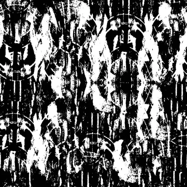 Абстрактная Монохромная Текстура Царапинами Трещинами — стоковый вектор