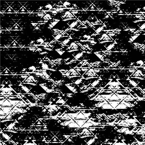 Tekstur Monokrom Abstrak Dengan Goresan Dan Retakan - Stok Vektor