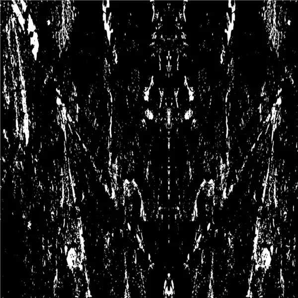 Grunge üst üste biniyor. Soyut siyah-beyaz vektör arkaplanı. Çatlak, leke ve noktalarda kirli desenli tek renkli klasik yüzey. Karanlık korku tarzında eski bir duvar.