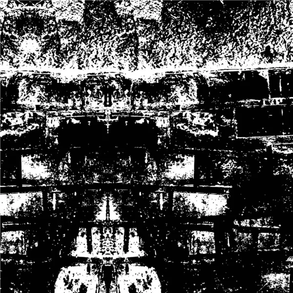 Encre Imprimer Fond Détresse Grunge Texture Résumé Illustration Noir Blanc — Image vectorielle