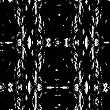 Grunge üst üste biniyor. Soyut siyah-beyaz vektör arkaplanı. Kirli desenli tek renkli vintage yüzey. 