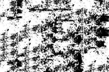 Grunge üst üste biniyor. Soyut siyah-beyaz vektör arkaplanı. Kirli desenli tek renkli vintage yüzey. 