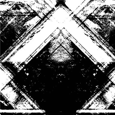 Grunge üst üste biniyor. Soyut siyah-beyaz vektör arkaplanı. Kirli desenli tek renkli vintage yüzey. 