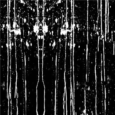 Grunge üst üste biniyor. Soyut siyah-beyaz vektör arkaplanı. Kirli desenli tek renkli vintage yüzey. 