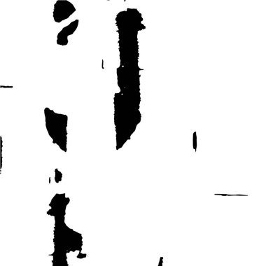 Soyut siyah-beyaz vektör arkaplanı. Çatlak, leke ve noktalarda kirli desenli tek renkli klasik yüzey. Karanlık korku tarzında eski bir duvar.