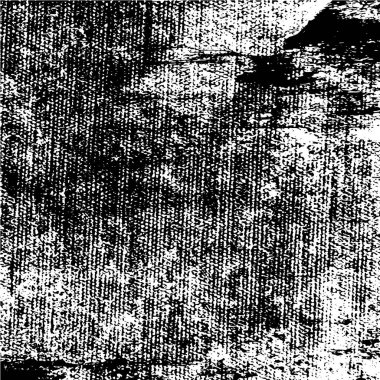 Soyut siyah-beyaz vektör arkaplanı. Çatlak, leke ve noktalarda kirli desenli tek renkli klasik yüzey. Karanlık korku tarzında eski bir duvar.