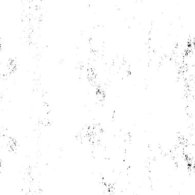 Soyut siyah-beyaz vektör arkaplanı. Çatlak, leke ve noktalarda kirli desenli tek renkli klasik yüzey. Karanlık korku tarzında eski bir duvar.