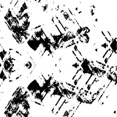 Grunge üst üste biniyor. Soyut siyah-beyaz vektör arkaplanı. Çatlak, leke ve noktalarda kirli desenli tek renkli klasik yüzey. Karanlık korku tarzında eski bir duvar.