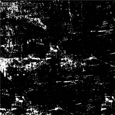 Grunge üst üste biniyor. Soyut siyah-beyaz vektör arkaplanı. Çatlak, leke ve noktalarda kirli desenli tek renkli klasik yüzey. Karanlık korku tarzında eski bir duvar.