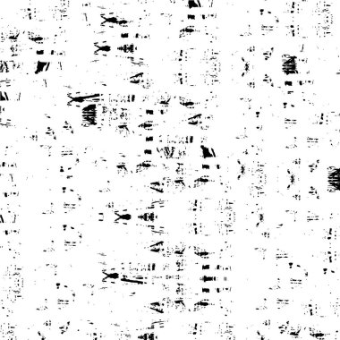 Grunge üst üste biniyor. Soyut siyah-beyaz vektör arkaplanı. Çatlak, leke ve noktalarda kirli desenli tek renkli klasik yüzey. Karanlık korku tarzında eski bir duvar.