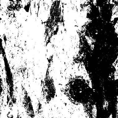 Grunge üst üste biniyor. Soyut siyah-beyaz vektör arkaplanı. Çatlak, leke ve noktalarda kirli desenli tek renkli klasik yüzey. Karanlık korku tarzında eski bir duvar.