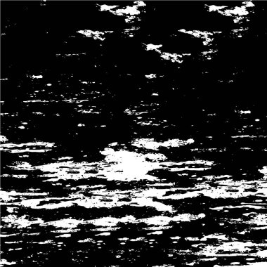 Grunge üst üste biniyor. Soyut siyah-beyaz vektör arkaplanı. Çatlak, leke ve noktalarda kirli desenli tek renkli klasik yüzey. Karanlık korku tarzında eski bir duvar.