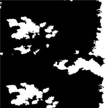 Grunge üst üste biniyor. Soyut siyah-beyaz vektör arkaplanı. Çatlak, leke ve noktalarda kirli desenli tek renkli klasik yüzey. Karanlık korku tarzında eski bir duvar.