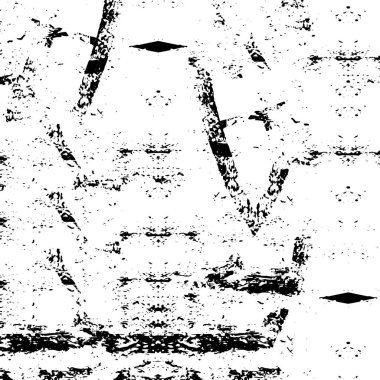 Grunge üst üste biniyor. Soyut siyah-beyaz vektör arkaplanı. Çatlak, leke ve noktalarda kirli desenli tek renkli klasik yüzey. Karanlık korku tarzında eski bir duvar.