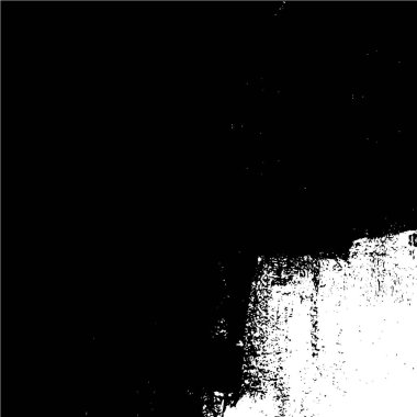 Grunge üst üste biniyor. Soyut siyah-beyaz vektör arkaplanı. Çatlak, leke ve noktalarda kirli desenli tek renkli klasik yüzey. Karanlık korku tarzında eski bir duvar.