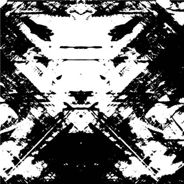 Sert siyah-beyaz dokular. Grunge 'un geçmişi. Soyut doku etkisi. Vektör İllüstrasyonu. 