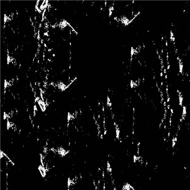 Grunge üst üste biniyor. Soyut siyah-beyaz vektör arkaplanı. Çatlak, leke ve noktalarda kirli desenli tek renkli klasik yüzey. Karanlık korku tarzında eski bir duvar.