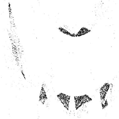 Grunge üst üste biniyor. Soyut siyah-beyaz vektör arkaplanı. Çatlak, leke ve noktalarda kirli desenli tek renkli klasik yüzey. Karanlık korku tarzında eski bir duvar.