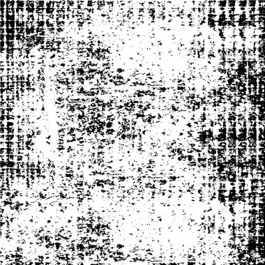 Grunge üst üste biniyor. Soyut siyah-beyaz vektör arkaplanı. Çatlak, leke ve noktalarda kirli desenli tek renkli klasik yüzey. Karanlık korku tarzında eski bir duvar.