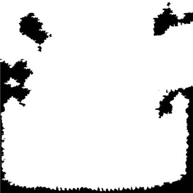 Grunge üst üste biniyor. Soyut siyah-beyaz vektör arkaplanı. Çatlak, leke ve noktalarda kirli desenli tek renkli klasik yüzey. Karanlık korku tarzında eski bir duvar.