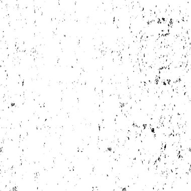 Grunge üst üste biniyor. Soyut siyah-beyaz vektör arkaplanı. Çatlak, leke ve noktalarda kirli desenli tek renkli klasik yüzey. Karanlık korku tarzında eski bir duvar.