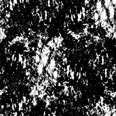 Grunge üst üste biniyor. Soyut siyah-beyaz vektör arkaplanı. Çatlak, leke ve noktalarda kirli desenli tek renkli klasik yüzey. Karanlık korku tarzında eski bir duvar.