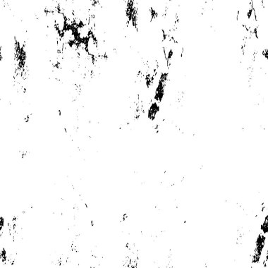 Grunge üst üste biniyor. Soyut siyah-beyaz vektör arkaplanı. Çatlak, leke ve noktalarda kirli desenli tek renkli klasik yüzey. Karanlık korku tarzında eski bir duvar.