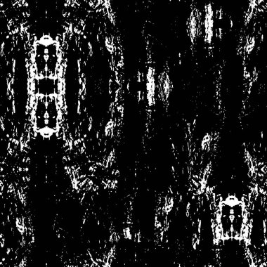 Grunge üst üste biniyor. Soyut siyah-beyaz vektör arkaplanı. Çatlak, leke ve noktalarda kirli desenli tek renkli klasik yüzey. Karanlık korku tarzında eski bir duvar.