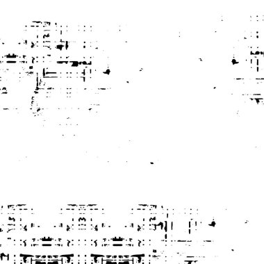 Grunge üst üste biniyor. Soyut siyah-beyaz vektör arkaplanı. Çatlak, leke ve noktalarda kirli desenli tek renkli klasik yüzey. Karanlık korku tarzında eski bir duvar.