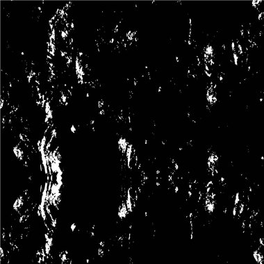 Grunge üst üste biniyor. Soyut siyah-beyaz vektör arkaplanı. Çatlak, leke ve noktalarda kirli desenli tek renkli klasik yüzey. Karanlık korku tarzında eski bir duvar.