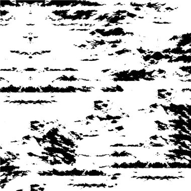 Grunge üst üste biniyor. Soyut siyah-beyaz vektör arkaplanı. Çatlak, leke ve noktalarda kirli desenli tek renkli klasik yüzey. Karanlık korku tarzında eski bir duvar.