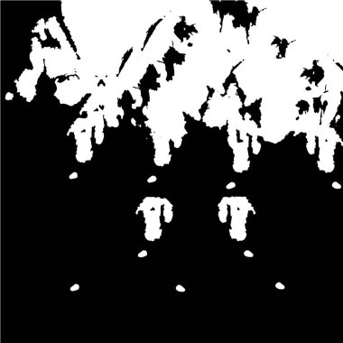 Grunge üst üste biniyor. Soyut siyah-beyaz vektör arkaplanı. Çatlak, leke ve noktalarda kirli desenli tek renkli klasik yüzey. Karanlık korku tarzında eski bir duvar.