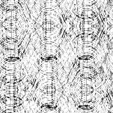 Grunge üst üste biniyor. Soyut siyah-beyaz vektör arkaplanı. Çatlak, leke ve noktalarda kirli desenli tek renkli klasik yüzey. Karanlık korku tarzında eski bir duvar.