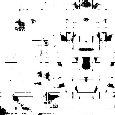 Grunge üst üste biniyor. Soyut siyah-beyaz vektör arkaplanı. Çatlak, leke ve noktalarda kirli desenli tek renkli klasik yüzey. Karanlık korku tarzında eski bir duvar.