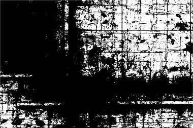Grunge siyah ve beyaz acil durum vektör dokusu. Soyut vektör dağınık toz tabakası. Kirli doku. Gürültüyle nesne yaratmak, yaratmak ve grungy etkisi yaratmak