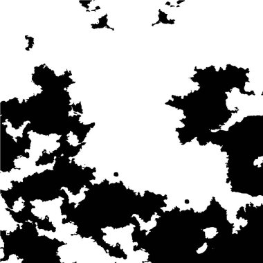 Grunge üst üste biniyor. Soyut siyah-beyaz vektör arkaplanı. Çatlak, leke ve noktalarda kirli desenli tek renkli klasik yüzey. Karanlık korku tarzında eski bir duvar.