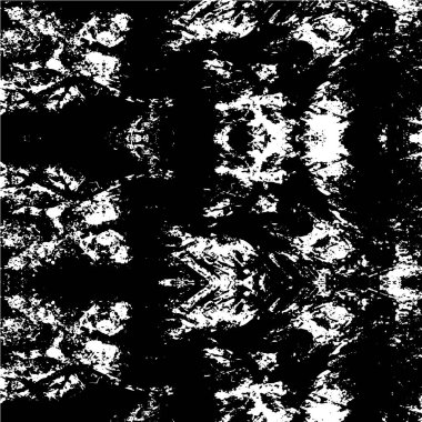 Grunge üst üste biniyor. Soyut siyah-beyaz vektör arkaplanı. Çatlak, leke ve noktalarda kirli desenli tek renkli klasik yüzey. Karanlık korku tarzında eski bir duvar.