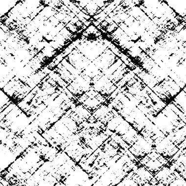Grunge üst üste biniyor. Soyut siyah-beyaz vektör arkaplanı. Çatlak, leke ve noktalarda kirli desenli tek renkli klasik yüzey. Karanlık korku tarzında eski bir duvar.