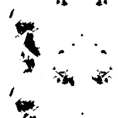 Grunge üst üste biniyor. Soyut siyah-beyaz vektör arkaplanı. Çatlak, leke ve noktalarda kirli desenli tek renkli klasik yüzey. Karanlık korku tarzında eski bir duvar.