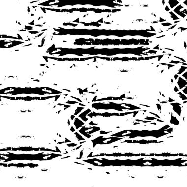 Grunge üst üste biniyor. Soyut siyah-beyaz vektör arkaplanı. Çatlak, leke ve noktalarda kirli desenli tek renkli klasik yüzey. Karanlık korku tarzında eski bir duvar.