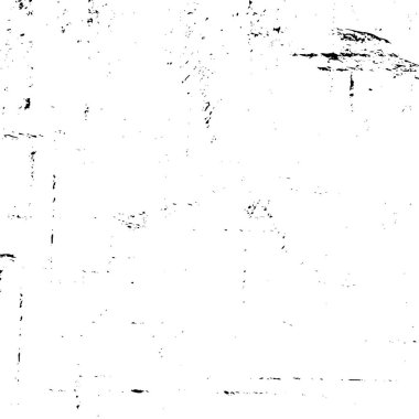 Grunge üst üste biniyor. Soyut siyah-beyaz vektör arkaplanı. Çatlak, leke ve noktalarda kirli desenli tek renkli klasik yüzey. Karanlık korku tarzında eski bir duvar.