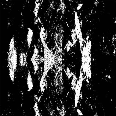 Grunge üst üste biniyor. Soyut siyah-beyaz vektör arkaplanı. Çatlak, leke ve noktalarda kirli desenli tek renkli klasik yüzey. Karanlık korku tarzında eski bir duvar.